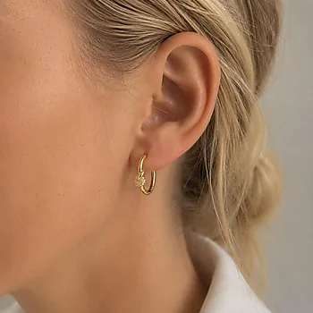 Bilde nummer 2 av Everly øreringer i forgylt messing