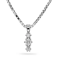 Nora smykke i 375 hvitt gull med diamanter 0,08 ct