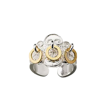 Bilde nummer 2 av Bunadsring i 830 hvitt sølv