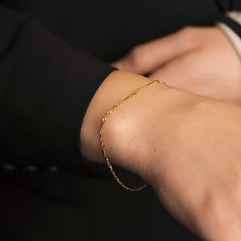 Bilde nummer 2 av Singapore armbånd i 585 gult gull