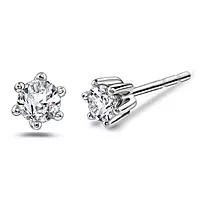 Pan Jewelry, Ingrid ensten øredobber i 585 hvitt gull 0,40 ct