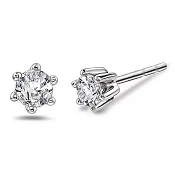 Pan Jewelry, Ingrid ensten øredobber i 585 hvitt gull 0,40 ct