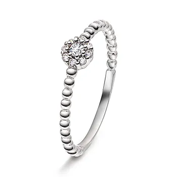 Pan Jewelry, Ring i 925 rhodinert sølv med zirkonia