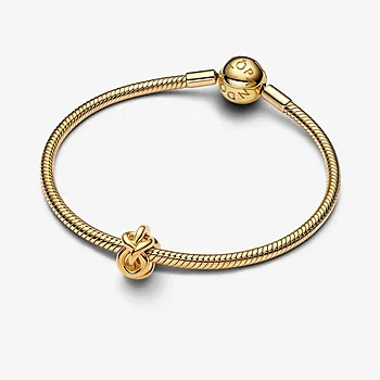 Bilde nummer 3 av Pandora Moments, Charms i 925 forgylt sølv med evighetsknute