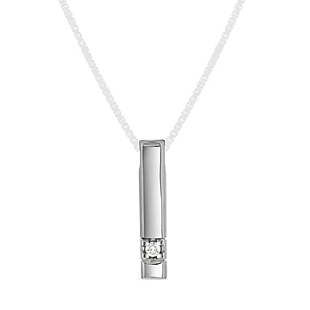 Pan Jewelry, Allianseanheng i 585 hvitt gull med diamant 0,03 ct
