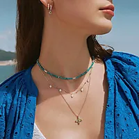 Bilde nummer 2 av Smykke i 925 sølv med grønn kløver