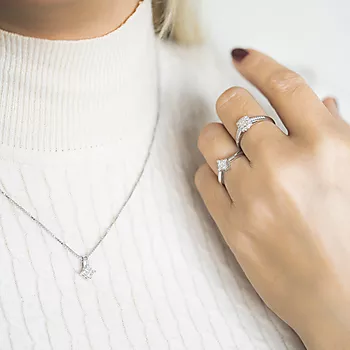 Bilde nummer 2 av Pan Jewelry, Diamantring i 585 hvitt gull 0,20 ct