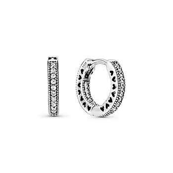 Pandora Signature, Øreringer i 925 sølv med zirkoner
