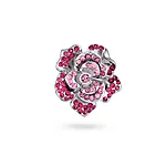Brosje med rosa blomst