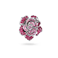 Brosje med rosa blomst