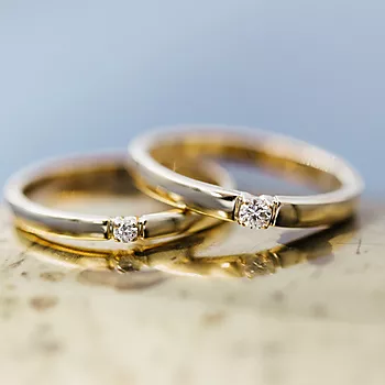 Bilde nummer 4 av Pan Jewelry, Angelica alliansering i 585 gult gull med diamanter 0,07 ct WSI