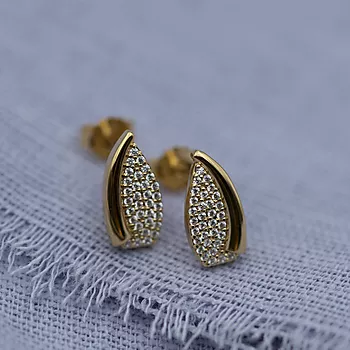 Bilde nummer 4 av Pan Jewelry, Øredobber i forgylt sølv med zirkonia
