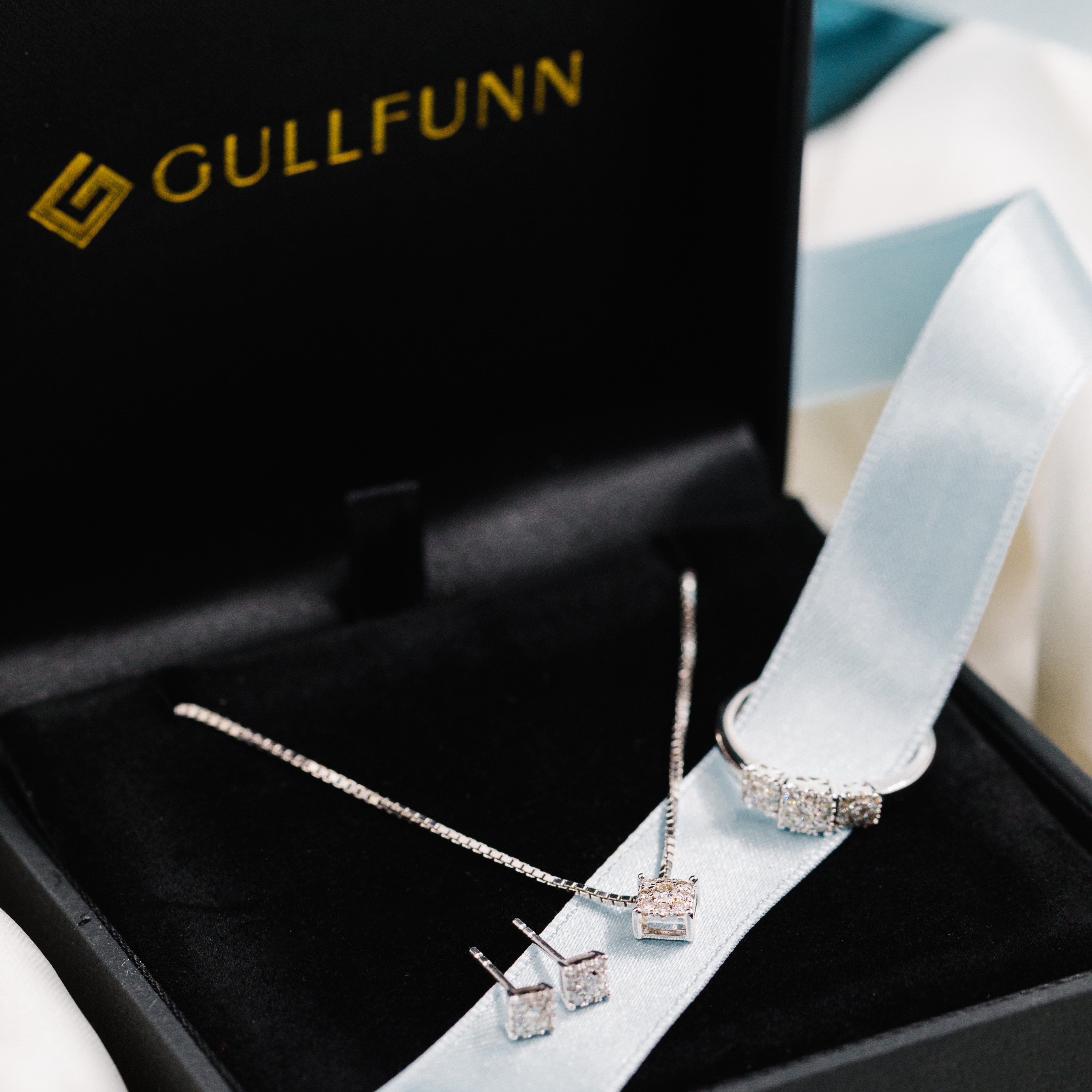 Bilde nummer 4 av Line diamantring i 375 hvitt gull 0,25 ct