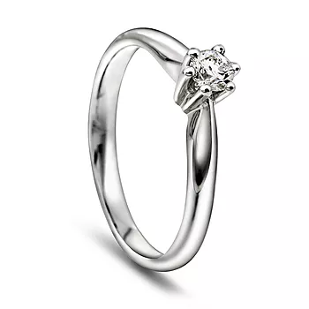 Pan Jewelry, Ingrid enstensring i 585 hvitt gull 0,20 ct