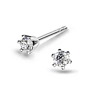 Olivia øredobber i 585 hvitt gull med diamant 0,20 ct