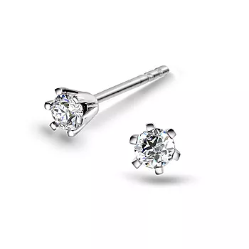 Olivia øredobber i 585 hvitt gull med diamant 0,20 ct
