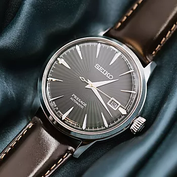 Bilde nummer 2 av Seiko, Presage Cocktail Time Automatic herreklokke med brun skinnrem