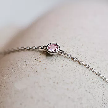 Bilde nummer 2 av Pan Jewelry, Armbånd i 925 sølv med rosa zirkonia
