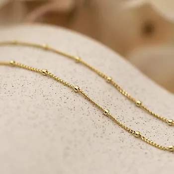 Bilde nummer 2 av Pan Jewelry, Panser kjede i 925 forgylt sølv med kuler, 50-80 cm