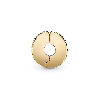 Bilde nummer 4 av Pandora Moments, Klemmecharm i forgylt 925 sølv med zirkonia