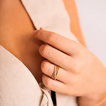 Bilde nummer 2 av Pan Jewelry, Ring i forgylt 925 sølv med zirkonia
