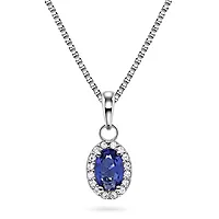 Pan Jewelry, Athens Charm smykke i 925 sølv med blå zirkonia