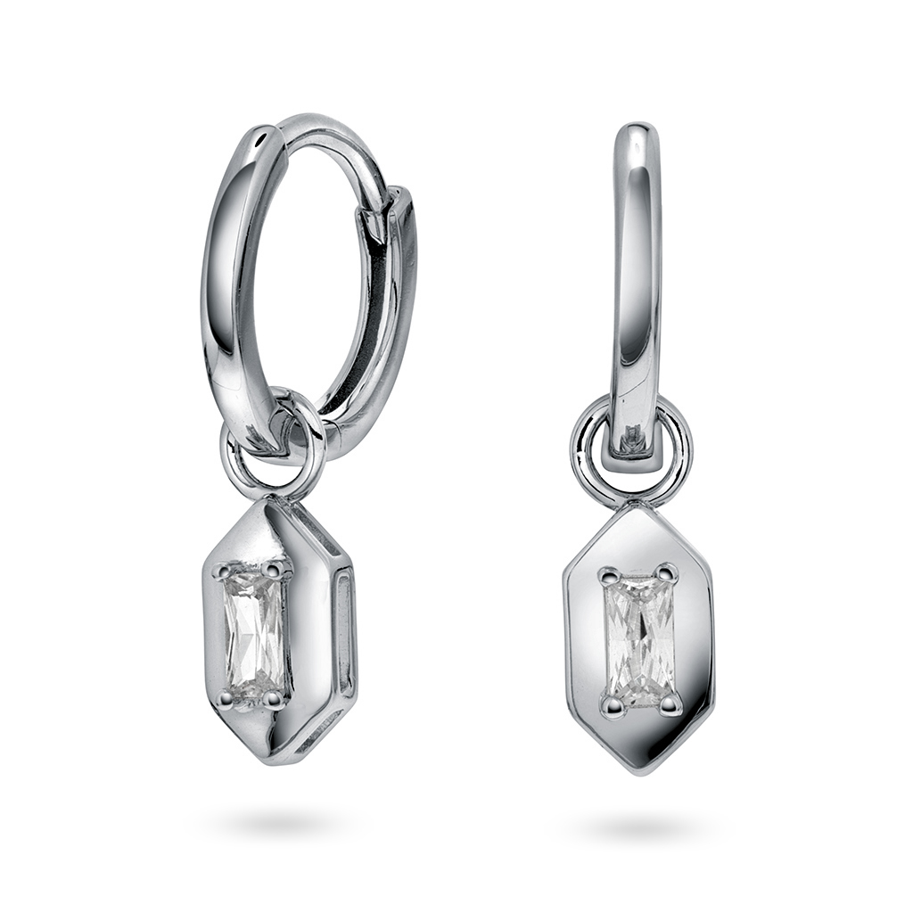 Pan Jewelry, Øreringer i 925 sølv med zirkonia