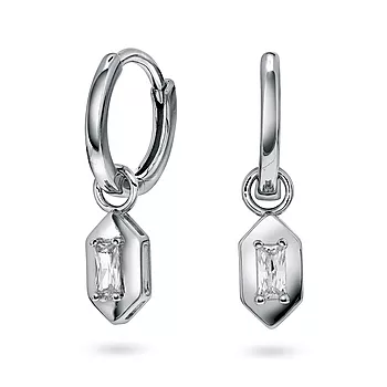 Pan Jewelry, Øreringer i 925 sølv med zirkonia