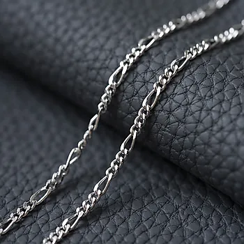 Bilde nummer 2 av Pan Jewelry, Figaro kjede i rhodinert 925 sølv 2,8 mm, 60 cm