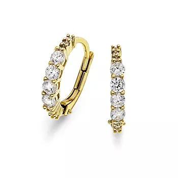 Pan Jewelry, Øreringer i 925 forgylt sølv med zirkonia