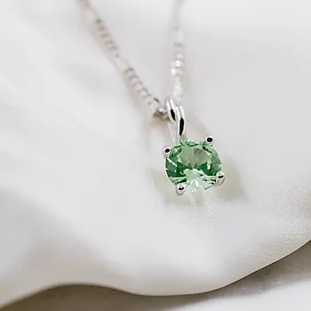 Bilde nummer 3 av Pan Jewelry Drops, Anheng i 585 hvitt gull med syntetisk Krysolitt