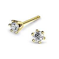 Olivia øredobber i 585 gult gull med diamant 0,40 ct