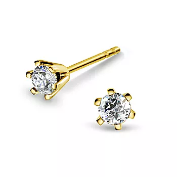Olivia øredobber i 585 gult gull med diamant 0,40 ct