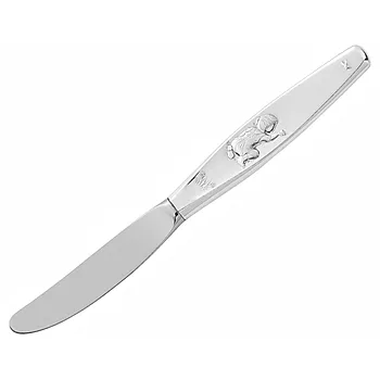 Eik, Metter liten fugl pike Kniv i sølv med stålklinge