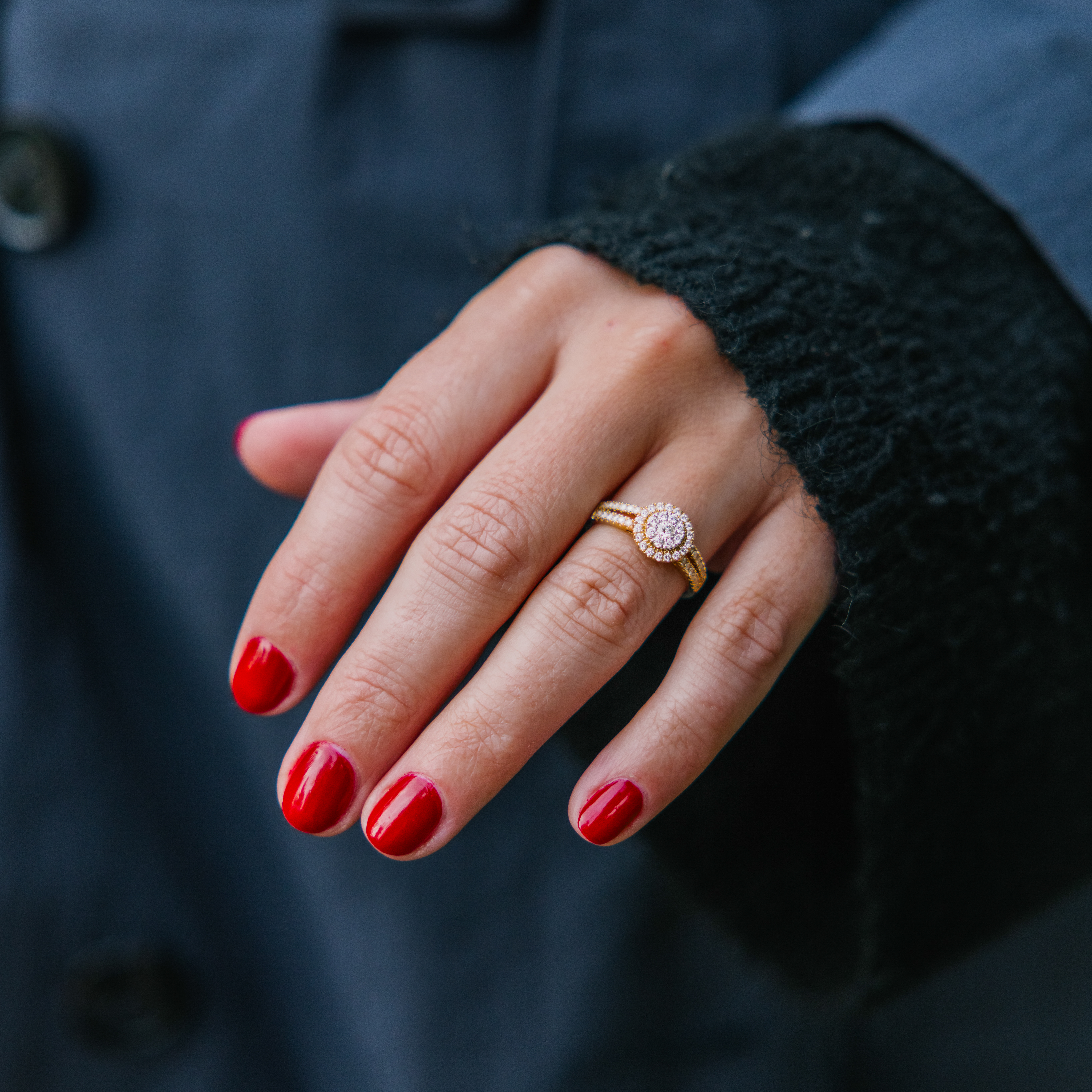 Bilde nummer 3 av Kelly diamantring i 585 gult gull 0,50 ct