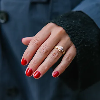 Bilde nummer 3 av Kelly diamantring i 585 gult gull 0,50 ct