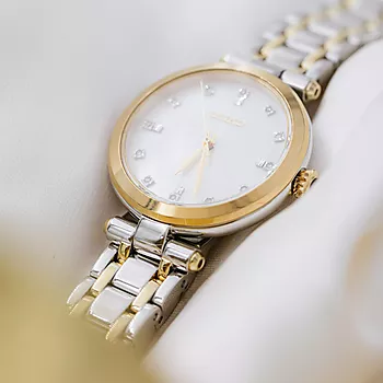 Bilde nummer 3 av Seiko, Basic dameklokke med diamanter og stållenke