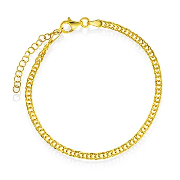 Pan Jewelry, Armbånd i 925 forgylt sølv, 19 cm