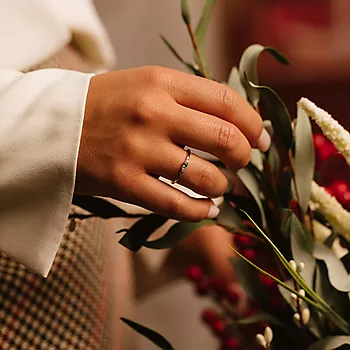 Bilde nummer 3 av Pan Jewelry, Ring i 925 sølv med zirkonia og grønn sten