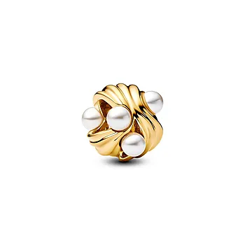 Pandora Moments, Charm i forgylt 925 sølv med syntestiske perler
