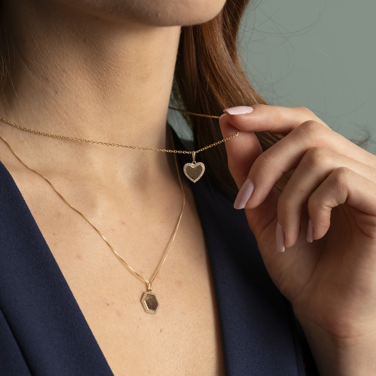 Bilde nummer 2 av Pan Jewelry, Anheng i 585 gull med hjerte