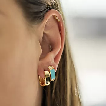 Bilde nummer 4 av Pan Jewelry, Emanuella øreringer i 925 forgylt sølv med zirkonia