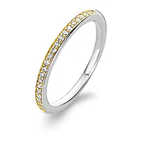 Ti Sento, Ring i forgylt 925 sølv med zirkonia
