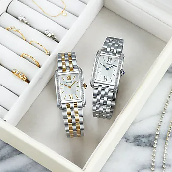 Bilde nummer 3 av Conseptual dameklokke i stål med krystall