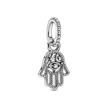 Charms i 925 sølv med Hamsa hånd