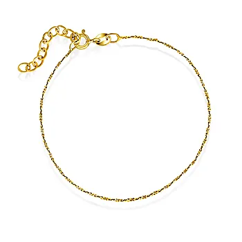 Pan Jewelry, Armbånd i forgylt 925 sølv, 19 cm