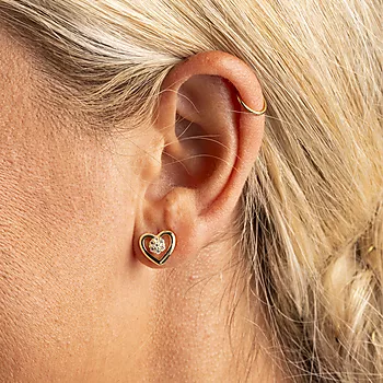 Bilde nummer 3 av Pan Jewelry, Øredobber i forgylt 925 sølv med zirkonia
