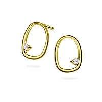 Solin øredobber i 925 forgylt sølv