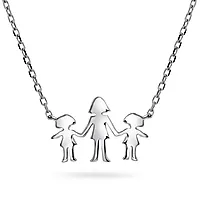 Familiesmykke i 925 sølv med mor og to døtre