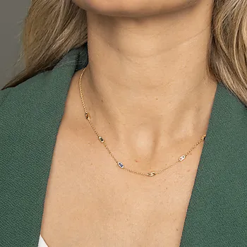 Bilde nummer 2 av Pan Jewelry, Smykke i 925 forgylt sølv med små fargede zirkonia